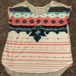 Aztec patterned top